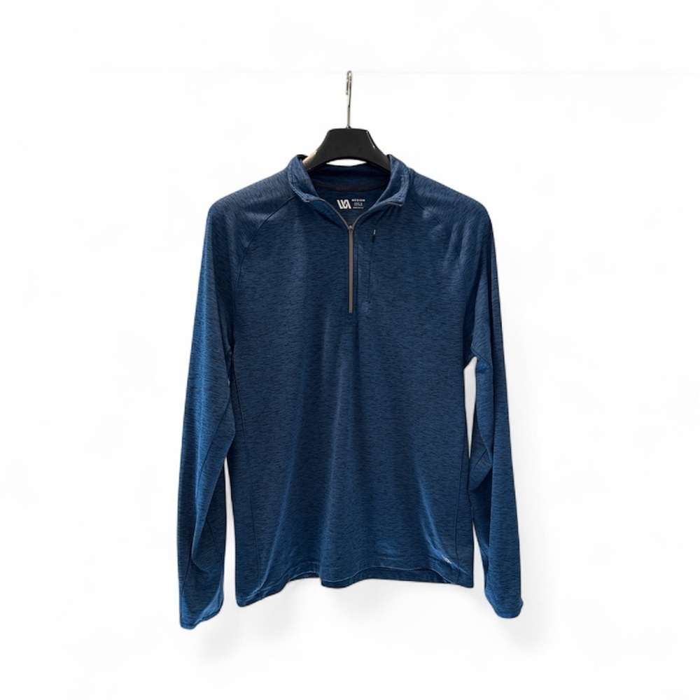 Men's Blue Zip Up Sweater